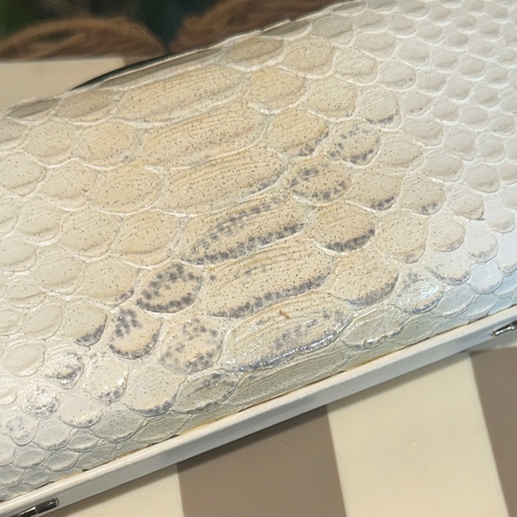 Coach white, ivory gold hardware Madison pinnacle embossed Python with dustcover - Picture 12 of 16